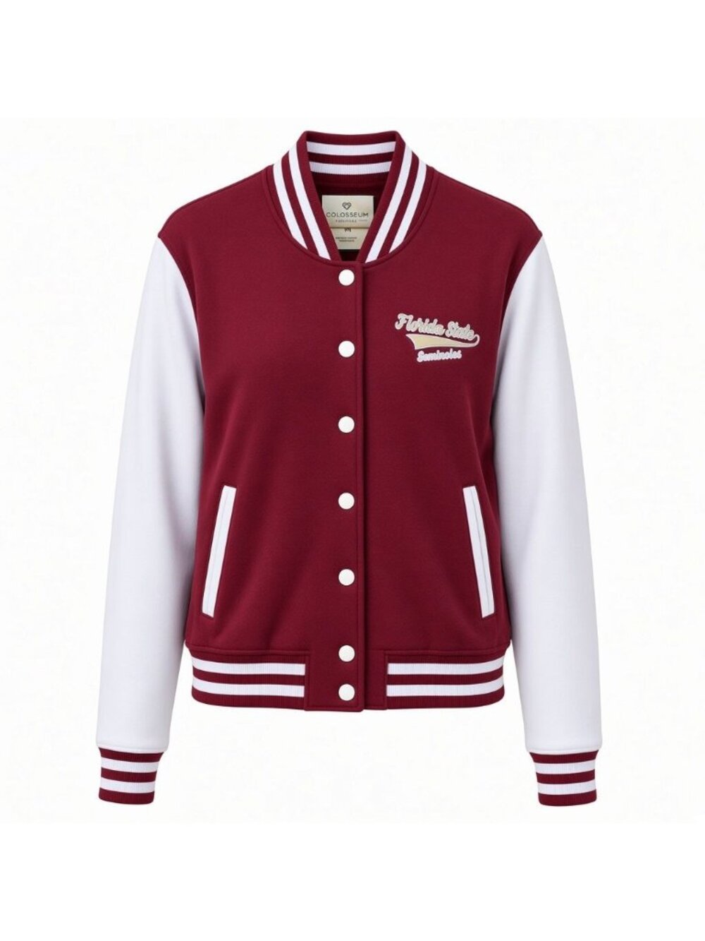 NWT Colosseum FSU Florida State Seminoles Varsity Jacket Women’s Medium Fleece